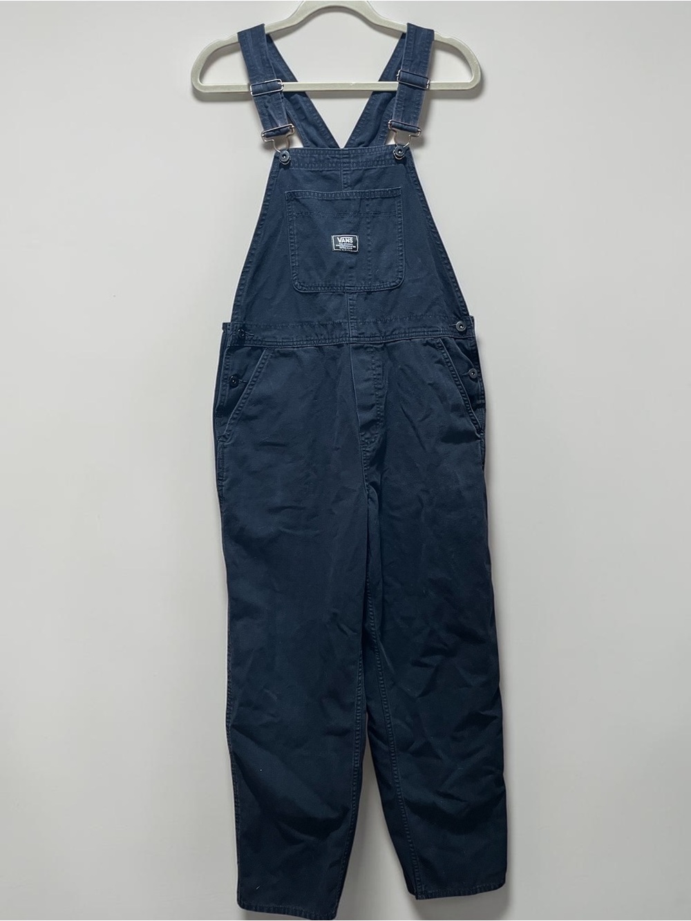 Vans Black Canvas Ground Work Utility Overalls-M Womens